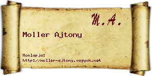 Moller Ajtony névjegykártya